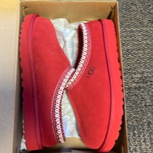 RED UGG TASMAN SLIPPERS